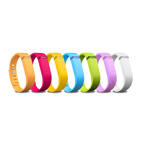 Rainbow Pack Accessory Wristband with Clasps for Fitbit Flex Activity and Sleep Tracker